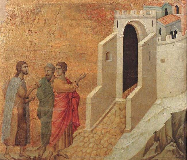 Duccio di Buoninsegna Road to Emmaus oil painting picture